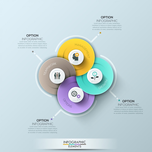 Modern circle business template 