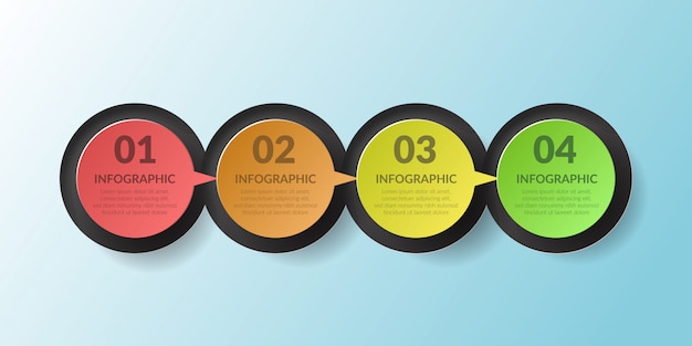 modern circle infographic template