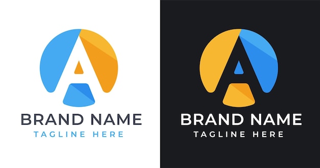 Modern Circle A Letter Logo Design