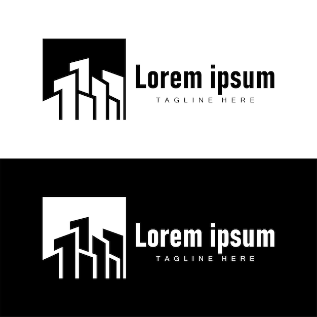 Modern City Building Logo Design Luxurious and Simple Urban Architecture