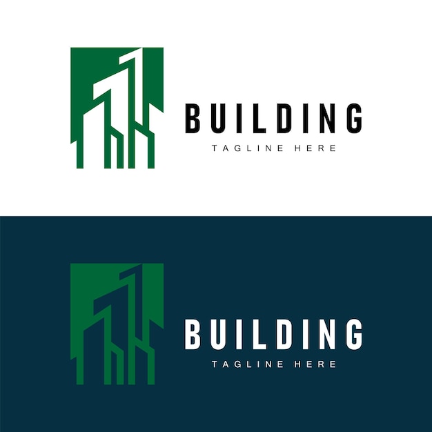 Modern City Building Logo Design Luxurious and Simple Urban Architecture