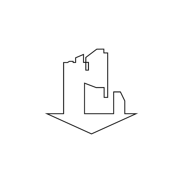 Modern City skyline city silhouette vector illustration in flat design