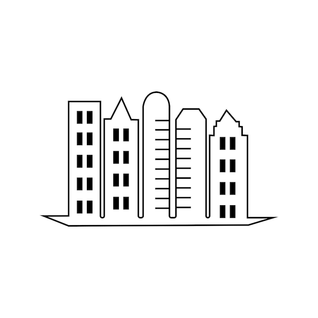 Modern City skyline city silhouette vector illustration in flat design