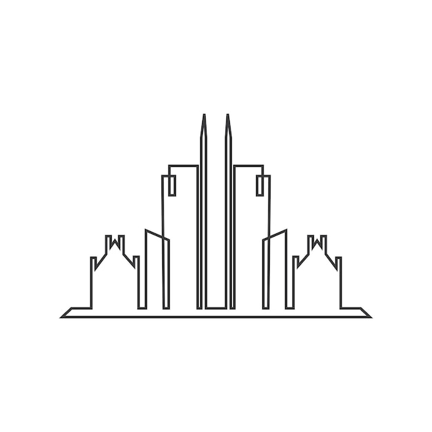 Modern City skyline city silhouette vector illustration in flat design