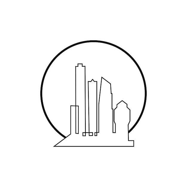 Modern City skyline city silhouette vector illustration in flat design