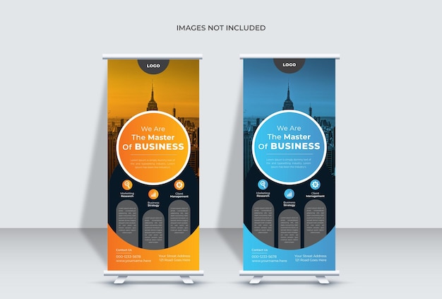 Modern clean black Roll Up Banner