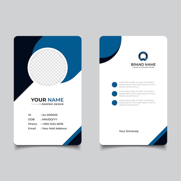 Modern and Clean Business id Card Template Design