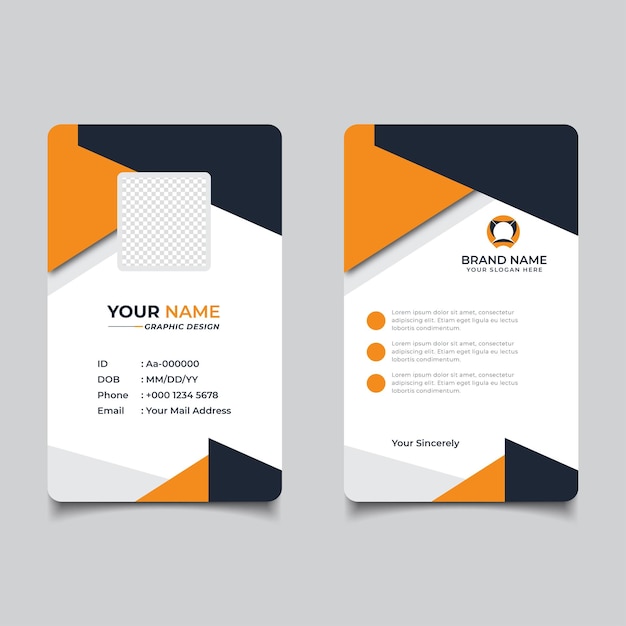 Modern and clean business id card template design