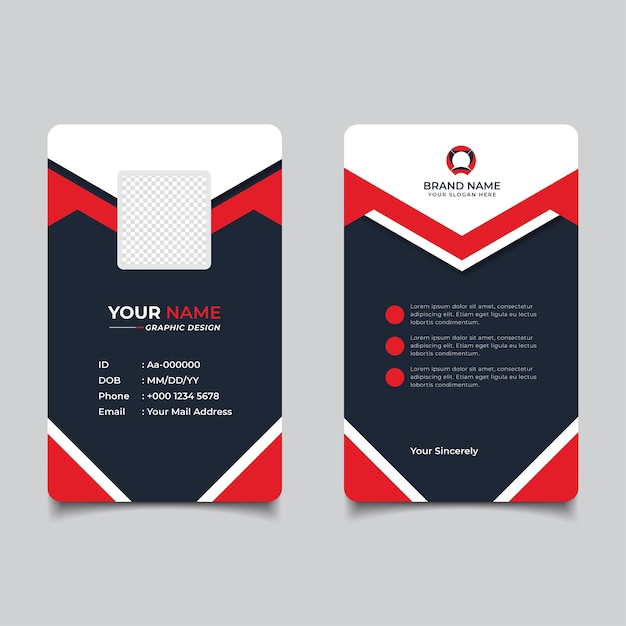 Modern and clean business id card template design