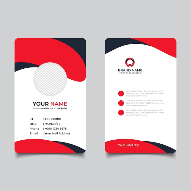 Modern and Clean Business id Card Template Design