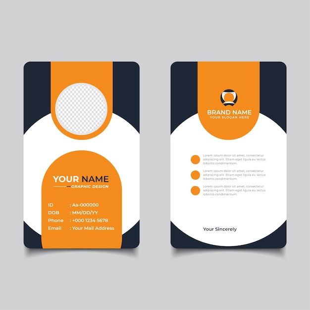 Modern and Clean Business id Card Template