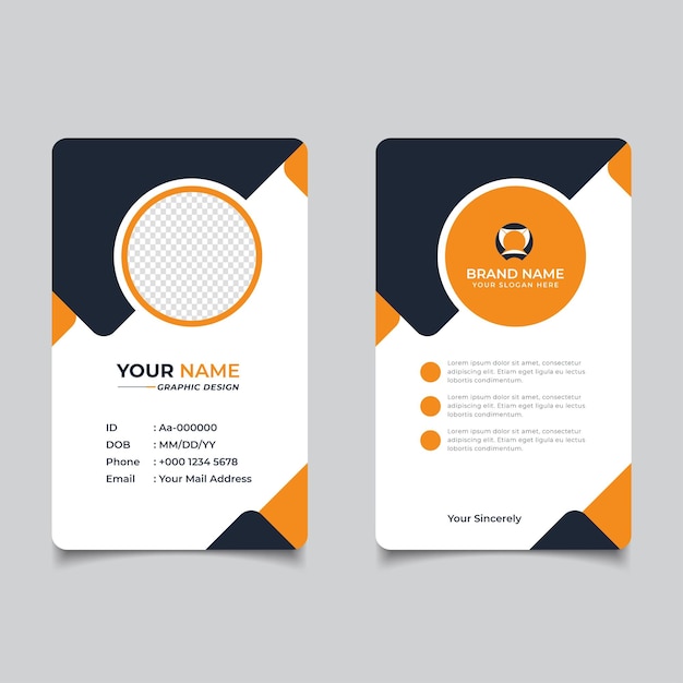 Modern and Clean Business id Card Template