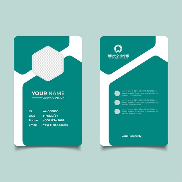 Modern and Clean Business id Card Template