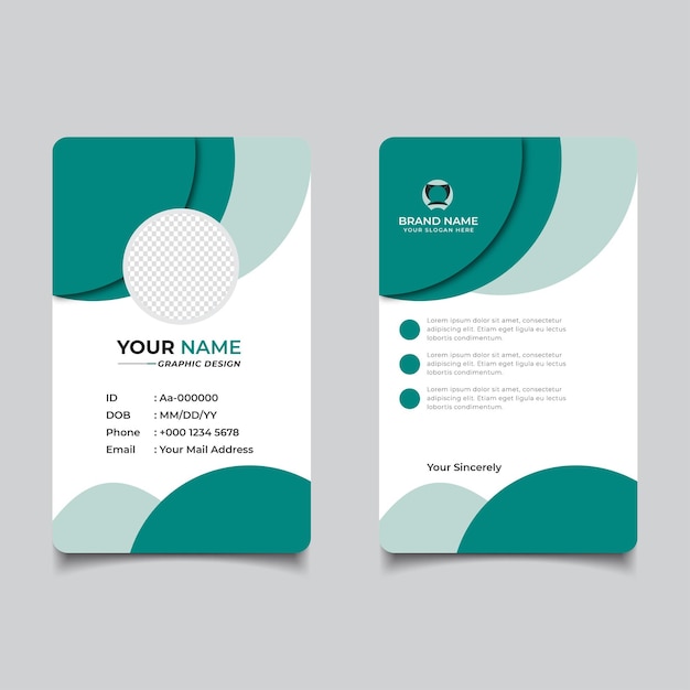 Modern and Clean Business id Card Template