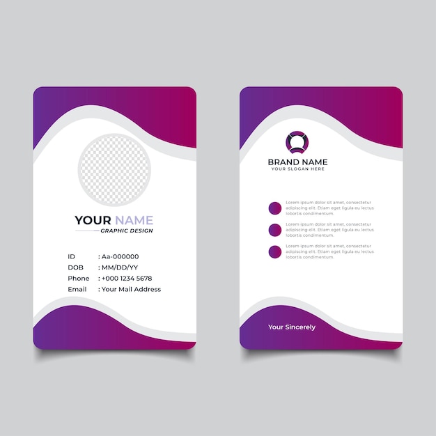 Modern and Clean Business id Card Template