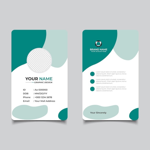 Modern and Clean Business id Card Template