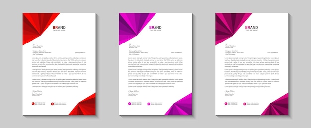 modern and clean business letterhead  design