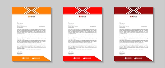 modern and clean business letterhead  design