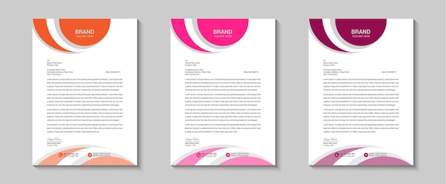 modern and clean business letterhead template design