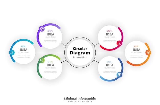 Modern and clean circular infographic design