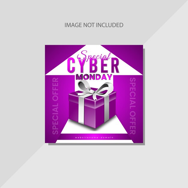 Vector modern clean cyber monday social media post design