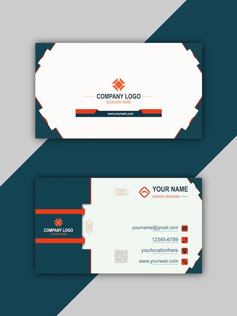 Modern and clean professional business card design template