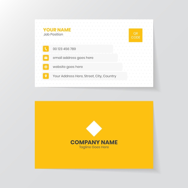 Modern Clean Professional Business Card Design Template