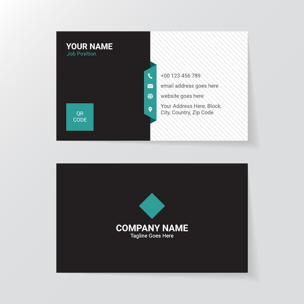 Modern Clean Professional Business Card Design Unique Visiting Card Template