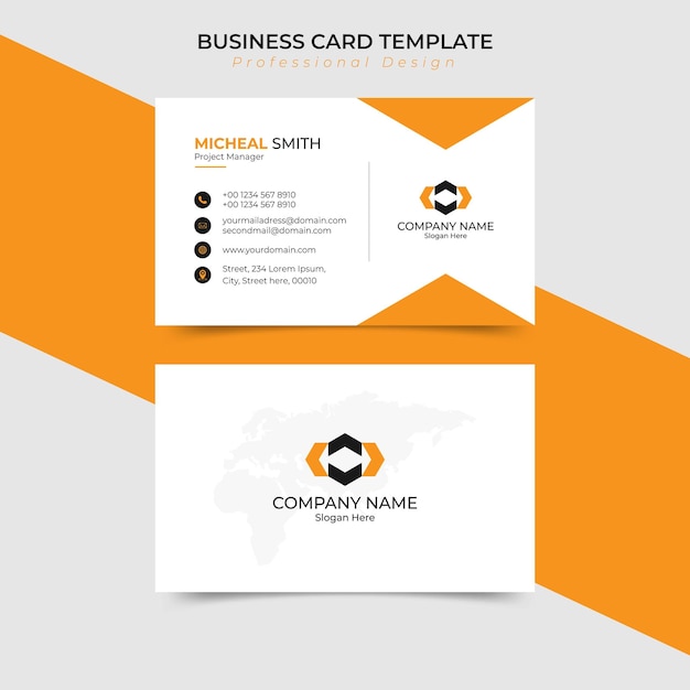 Modern and clean professional business card template vector clean style modern business card