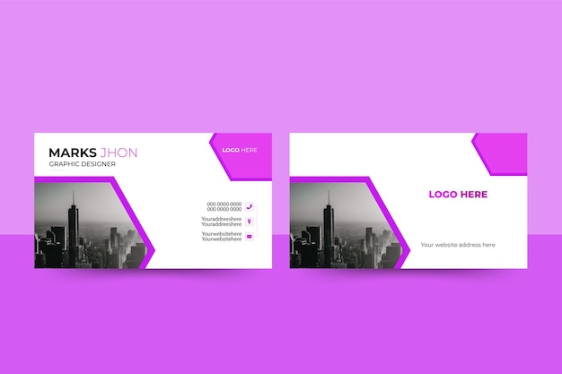 Modern and clean professional business card template