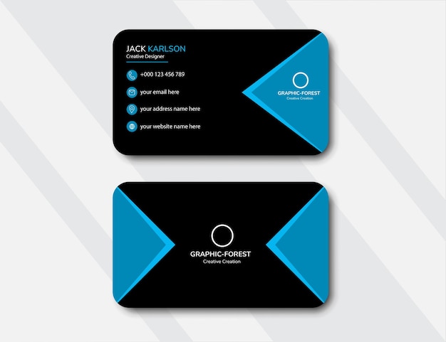 Vector modern and clean professional business card template