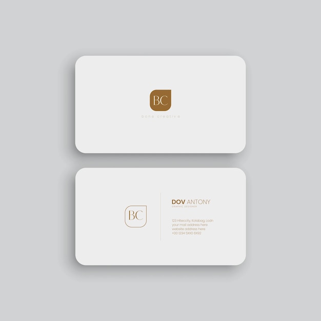 Modern and clean professional business card template