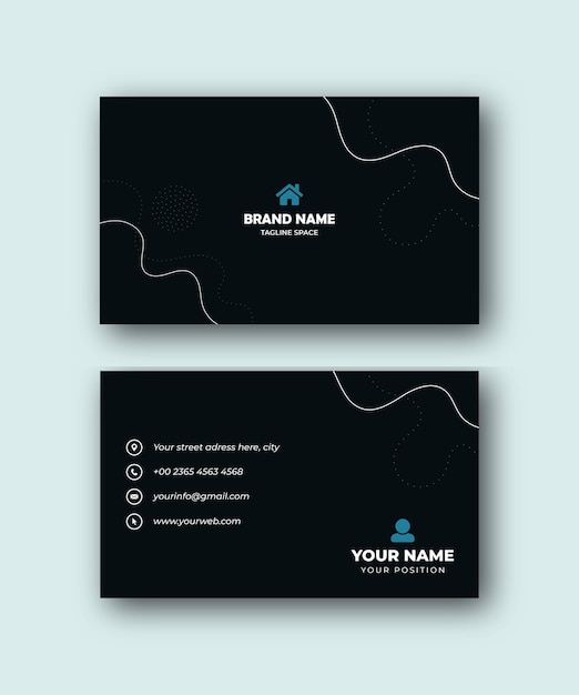 Modern and clean professional business card template