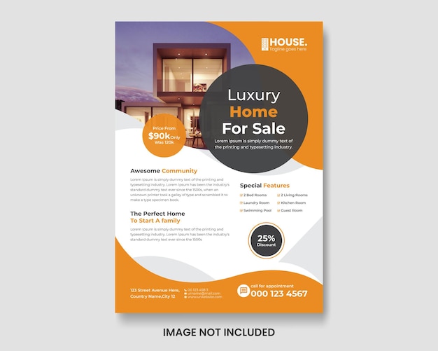 modern and clean real estate flyer