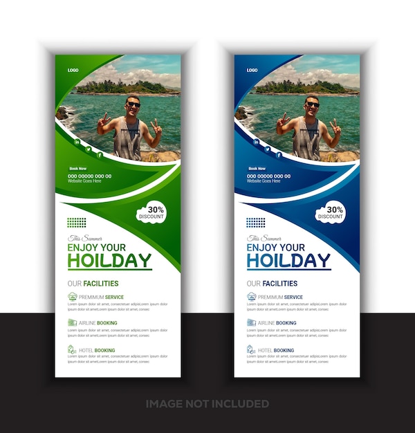 Vector modern and clean real state roll up banner design