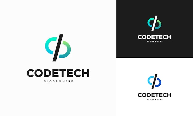 Modern Coding logo designs concept vector, Programmer Technology logo icon vector