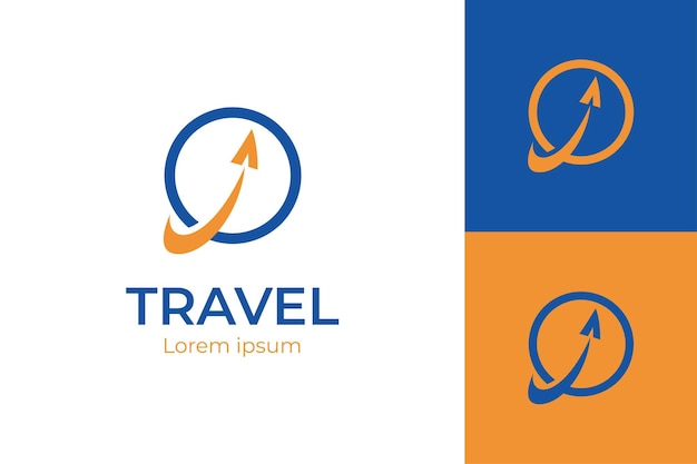 Modern color agency travel check business logo transport logistics delivery logo design