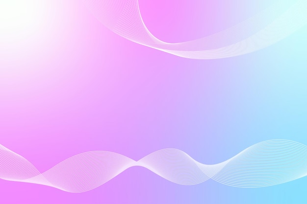 Modern color gradient blur with waving abstract object