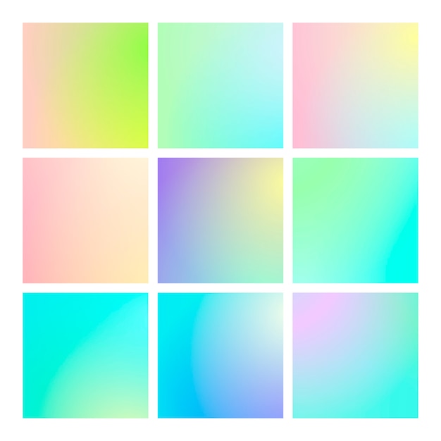 Modern color gradient set 