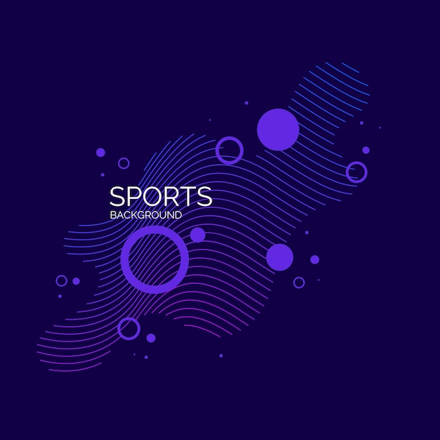 Modern colored poster for sports. Vector abstract elements with dynamic waves.