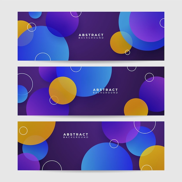 Modern colorful abstract geometric banner background Tech banner design with square triangle circle and geometric shapes Vector abstract graphic design banner pattern background template