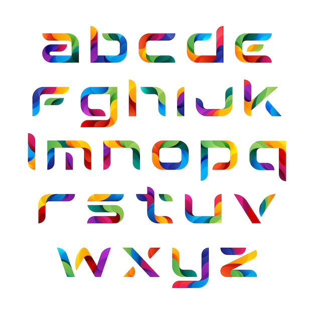 Modern Colorful Alphabets  Set