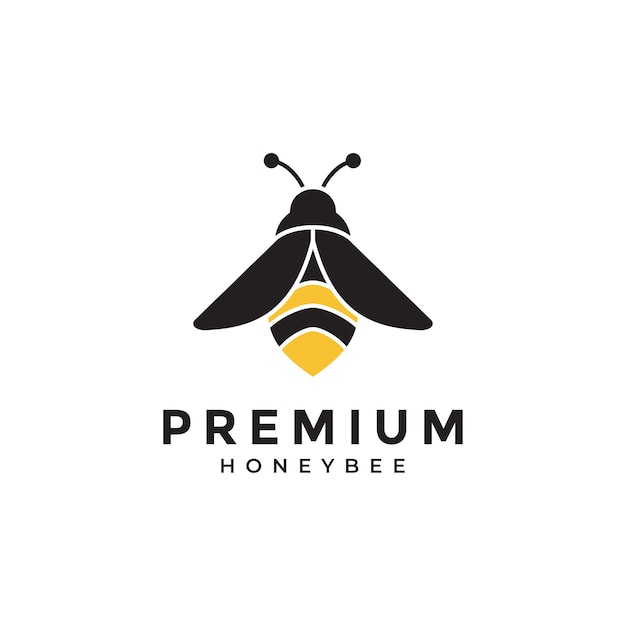 Modern colorful bee logo design