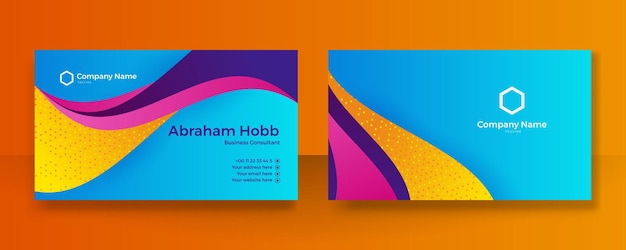 Modern colorful business card design template background in corporate style