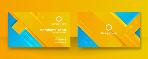 Modern colorful business card design template background in corporate style