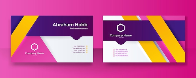 Modern colorful business card design template background in corporate style