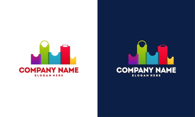 Modern and colorful City Shop logo vector illustration