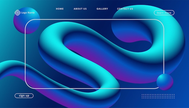 modern colorful fluid liquid template background