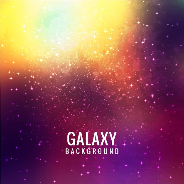 Modern colorful galaxy background design