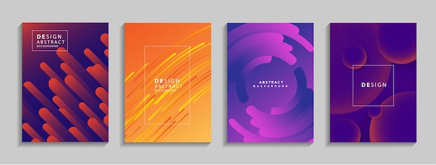 Modern colorful geometric abstract background Fluid shapes composition for banner poster book